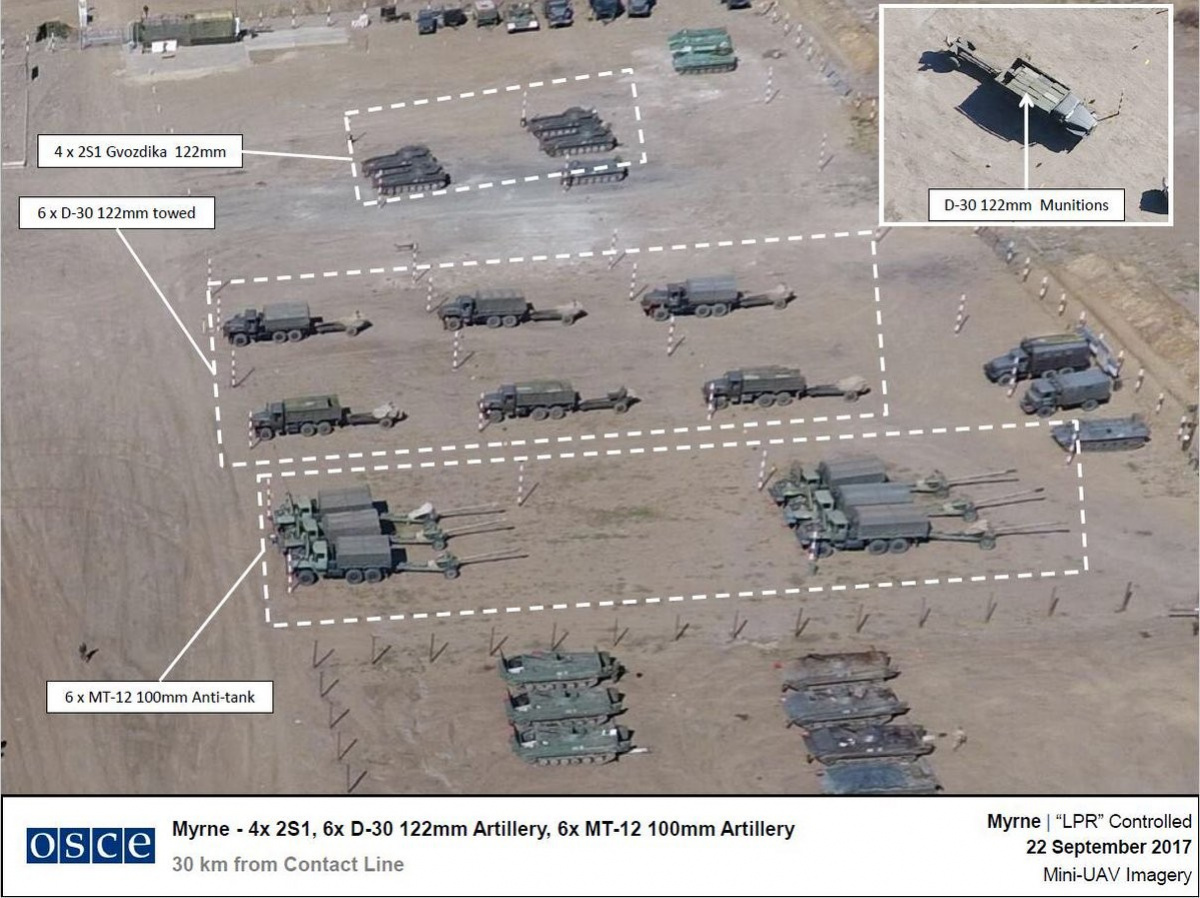 Беспилотник ОБСЕ заснял военную технику боевиков