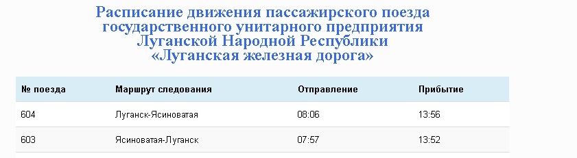«Луганская железная дорога» запустила «официальный» сайт