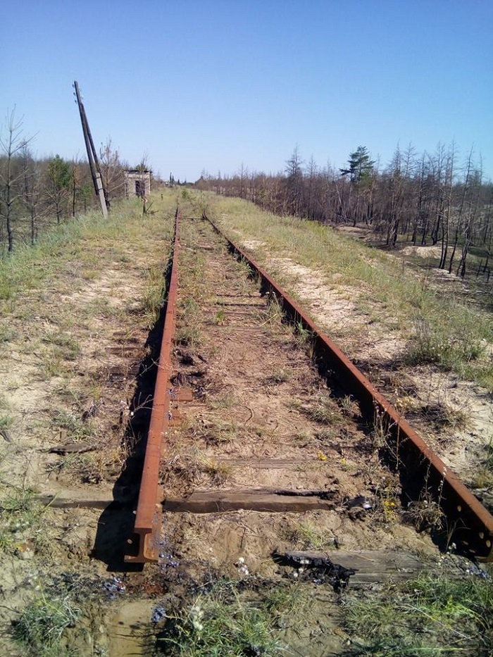 В Станично-Луганской райгосадминистрации показали спиленные железнодорожные пути
