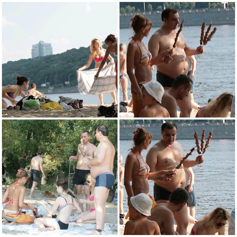 Клинчаев отдыхает на киевском пляже. С браслетом на ноге (ФОТО)