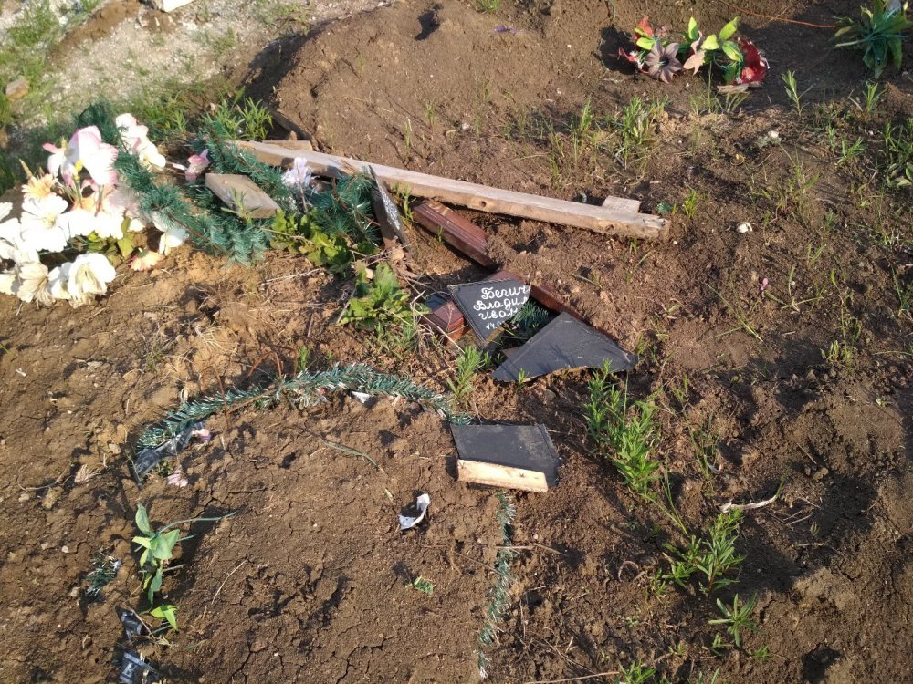В оккупированном Алчевске на кладбище погромили десятки могил