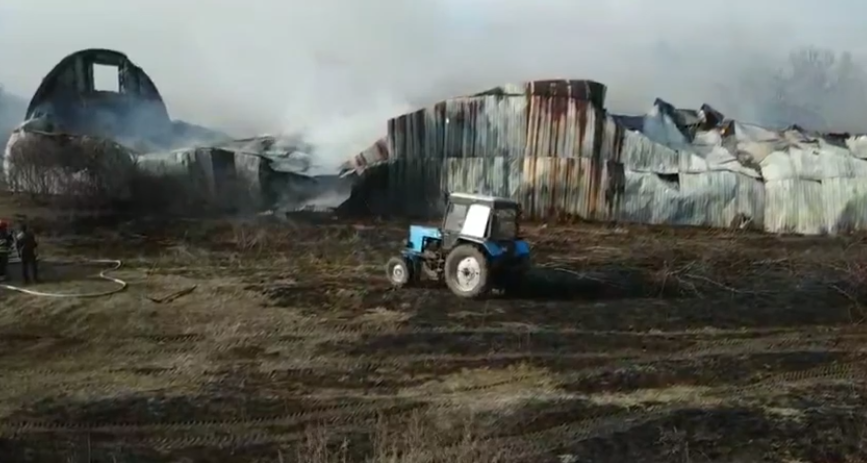 Пожар в Луганской области уничтожил склад с 800 тоннами подсолнечника