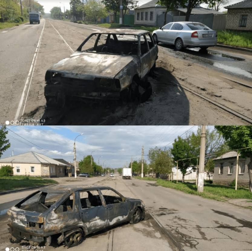 В Луганске, вслед за Донецком, тоже загорелись легковые автомобили
