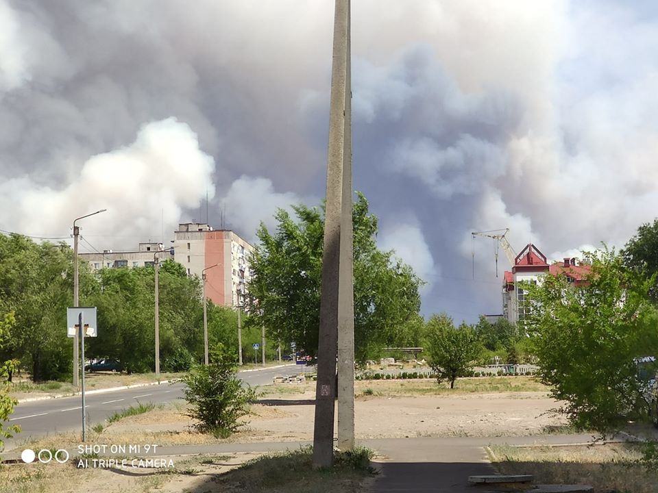 В Новоайдарском районе не могут потушить лесные пожары. Облако дыма дошло до Старобельска