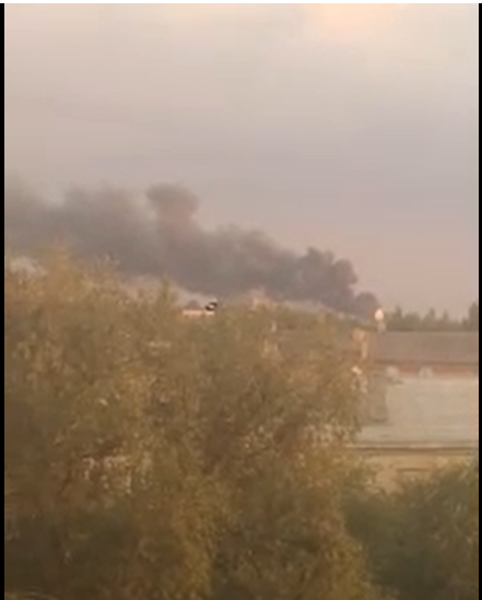 В Луганске горел склад в районе “100-го завода”