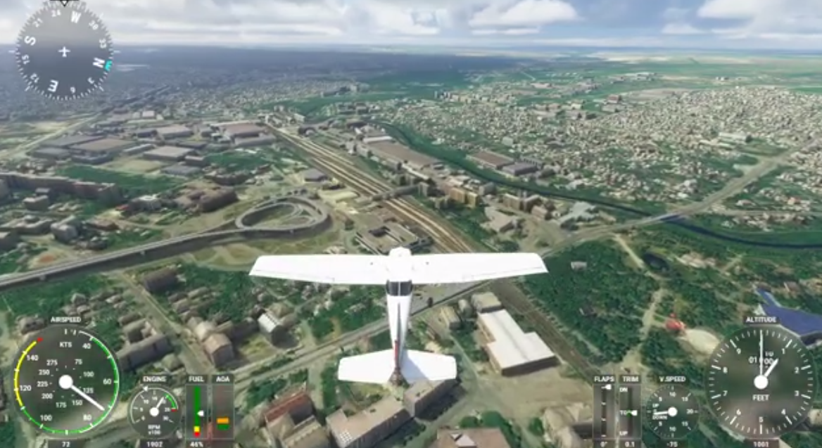 Летим домой! Авиасимулятор Microsoft Flight Simulator предлагает вирутальный полет над Луганском
