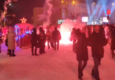 В Луганске во время открытия новогодней елки фейерверк полетел в толпу людей