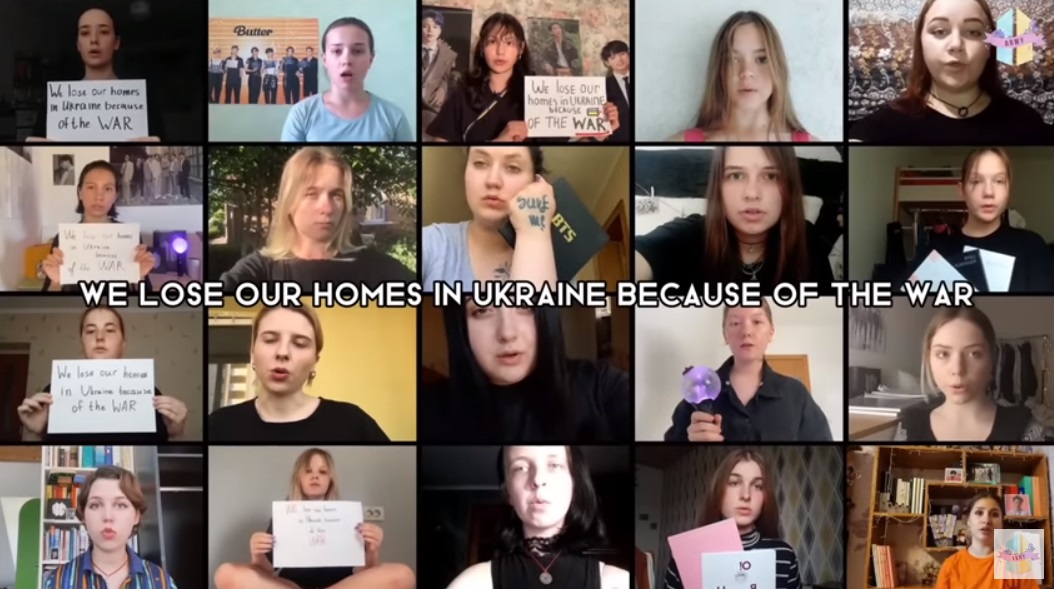 Украинские подростки призывают корейскую мегакорпорацию, владеющую брендом BTS, свернуть свой бизнес в России