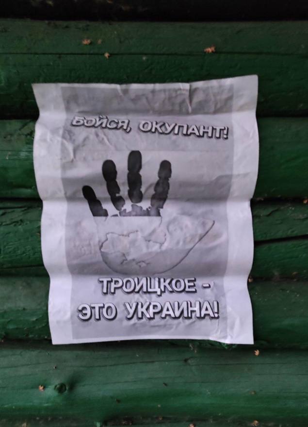 В окупованому Троїцькому окупантів &#171;привітали&#187; українськими листівками