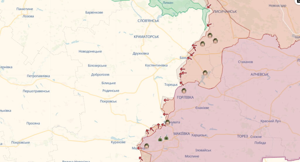 Карта бойових дій на сході та півдні України. Окупанти перейшли до тактики Другої світової війни