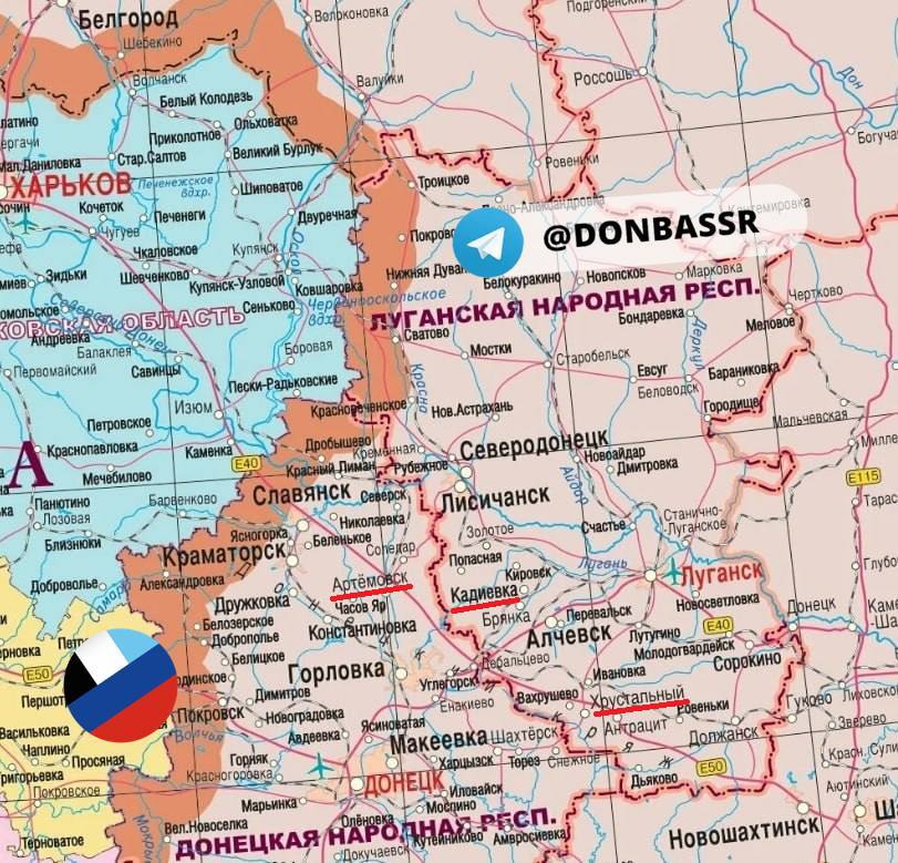Донецькі пропагандисти намагалися перейменувати Бахмут, але “декомунізували” Кадіївку та Хрустальний