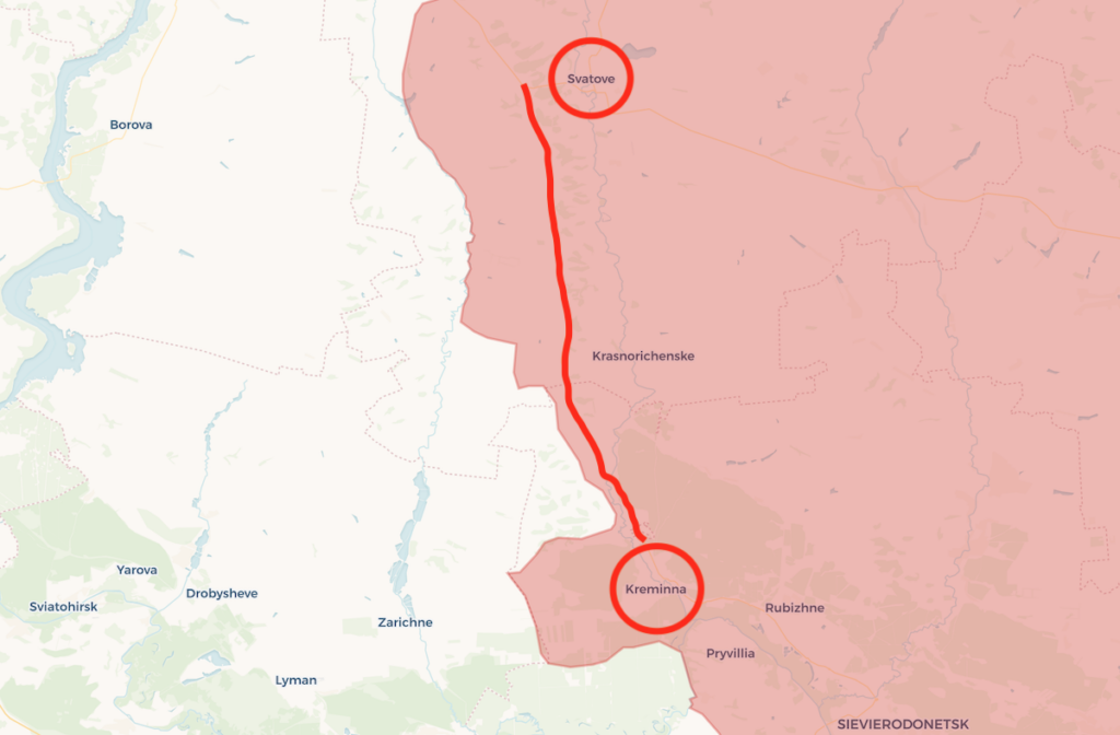 Вогневий контроль ЗСУ над дорогою між Кремінною та Сватовим змусив окупантів розтягнути свою логістику