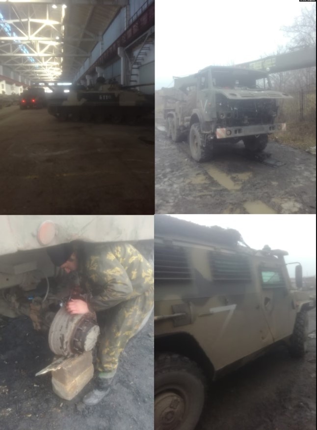 Окупант з Омська “спалив” розташування ремонтної бази росіян в селищі Ювілейному в Луганську
