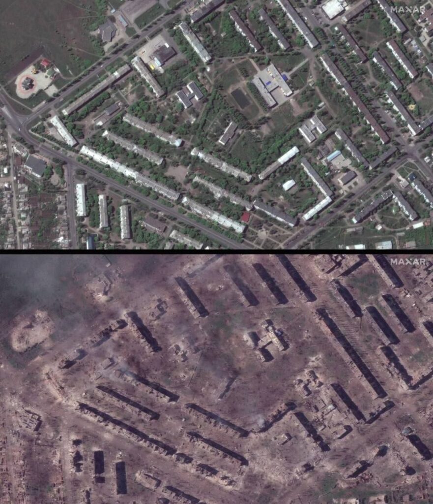 Показали нові супутникові знімки Бахмута. Місто зруйноване вщент