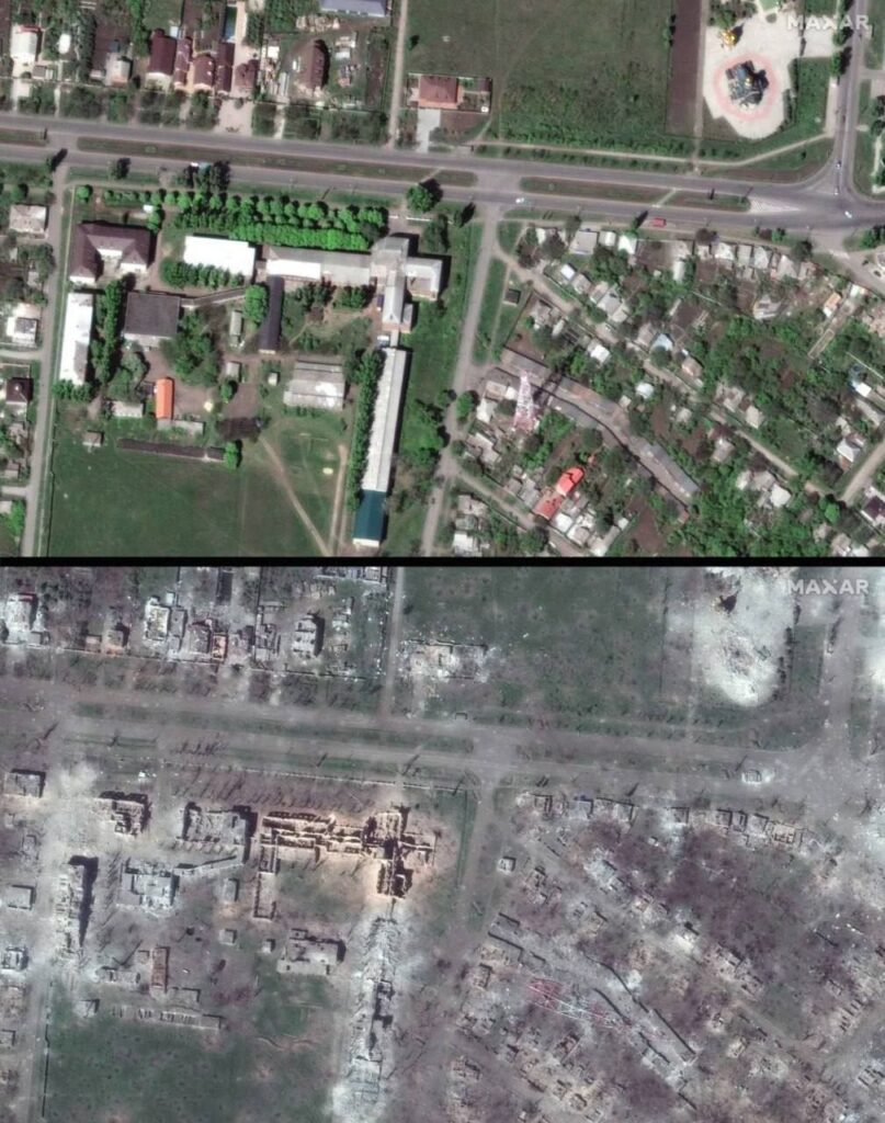 Показали нові супутникові знімки Бахмута. Місто зруйноване вщент
