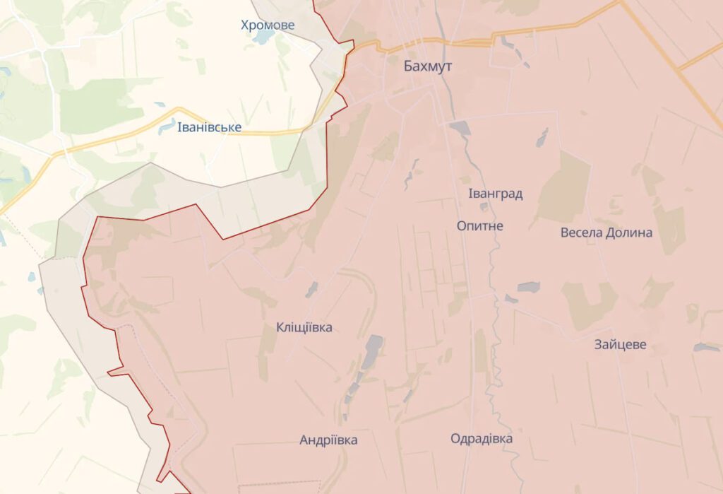 ЗСУ провели контрнаступ у районі Бахмута. Від окупантів звільнено 9 квадратних кілометрів української землі