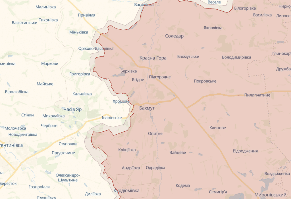 ЗСУ просунулися на майже півтора кілометра в районі Бахмута