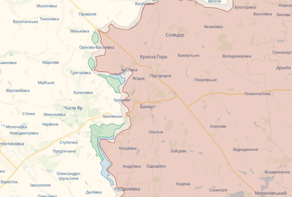 ЗСУ просунулися на майже півтора кілометра в районі Бахмута