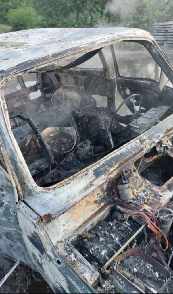 В Запорізькій області підірвано автомобіль з колаборантом всередині