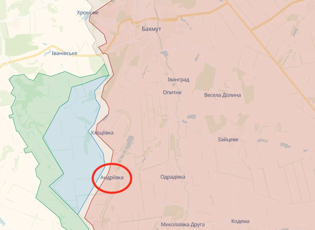 ЗСУ змусили окупантів відступити з позицій під Андріївкою на півдні Бахмута, — Генштаб