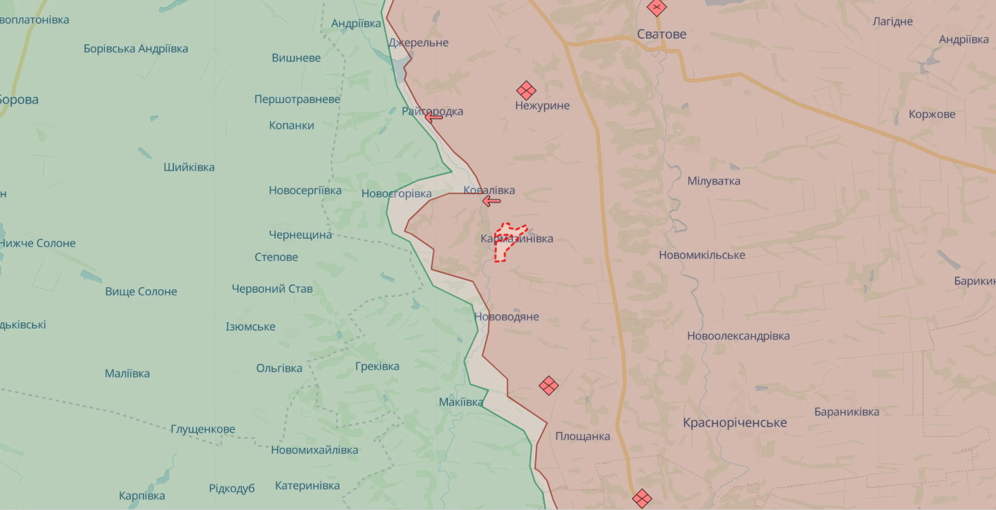 Окупантам вдалося три села біля Кармазинівки, &mdash; DeepState