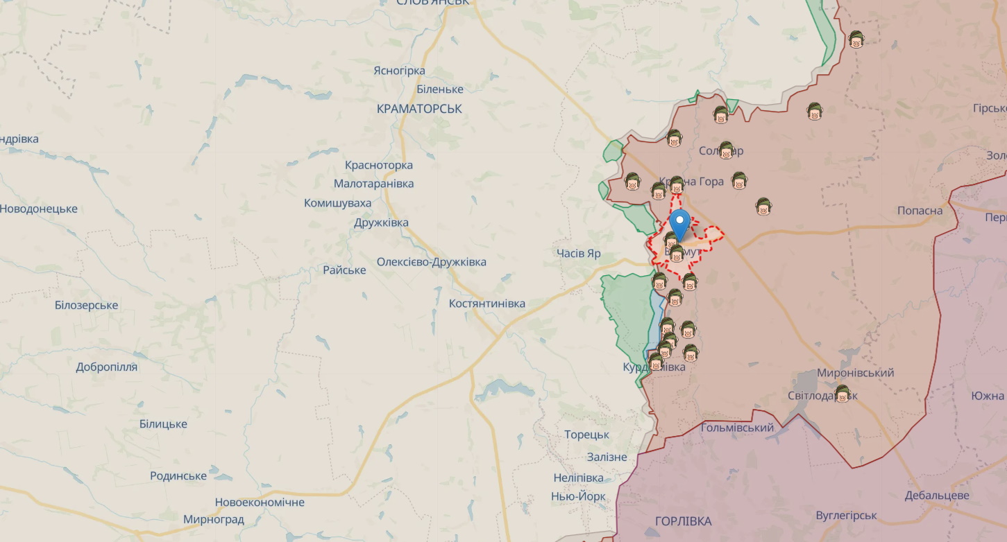 До траси Бахмут-Горлівка залишаються лише 3 кілометри. ЗСУ просунулися на Бахмутському напрямку