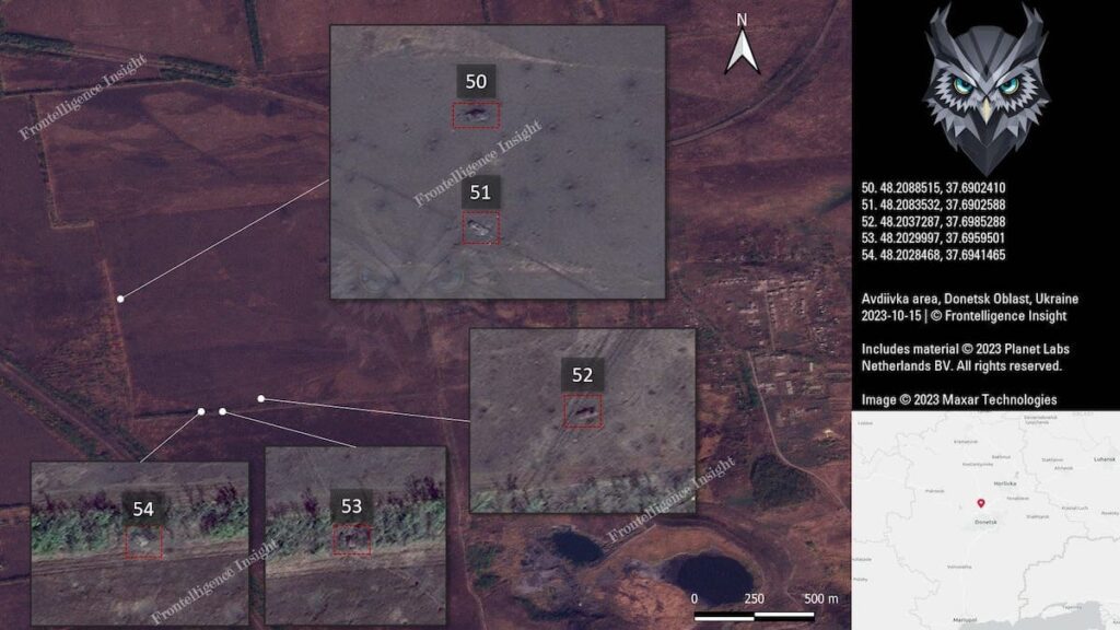 Армія РФ за 10 днів штурмів під Авдіївкою втратила 109 одиниць техніки. Опубліковано супутникові знімки