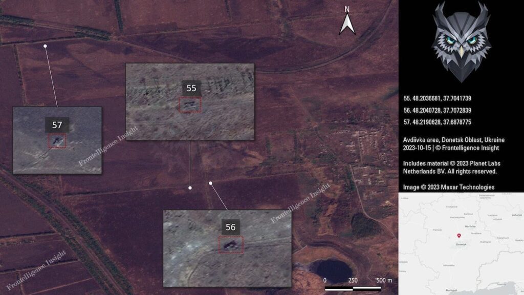 Армія РФ за 10 днів штурмів під Авдіївкою втратила 109 одиниць техніки. Опубліковано супутникові знімки