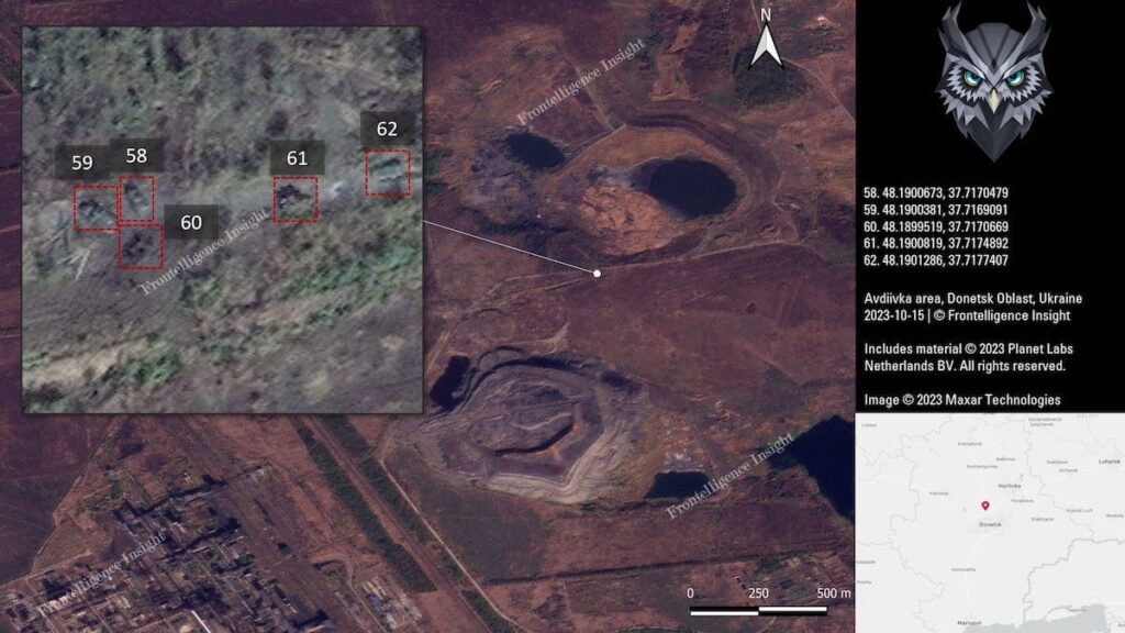 Армія РФ за 10 днів штурмів під Авдіївкою втратила 109 одиниць техніки. Опубліковано супутникові знімки