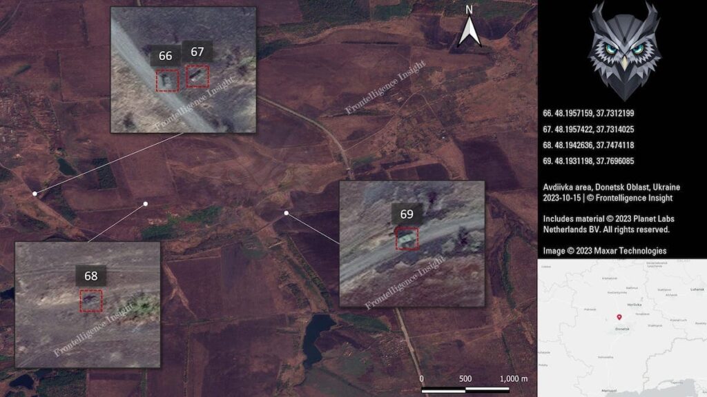 Армія РФ за 10 днів штурмів під Авдіївкою втратила 109 одиниць техніки. Опубліковано супутникові знімки