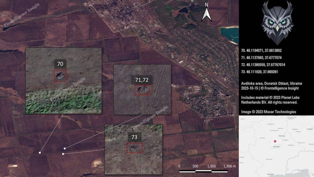 Армія РФ за 10 днів штурмів під Авдіївкою втратила 109 одиниць техніки. Опубліковано супутникові знімки