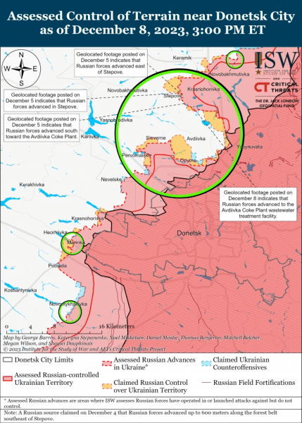Окупанти захопили під Авдіївкою очисні споруди, — ISW