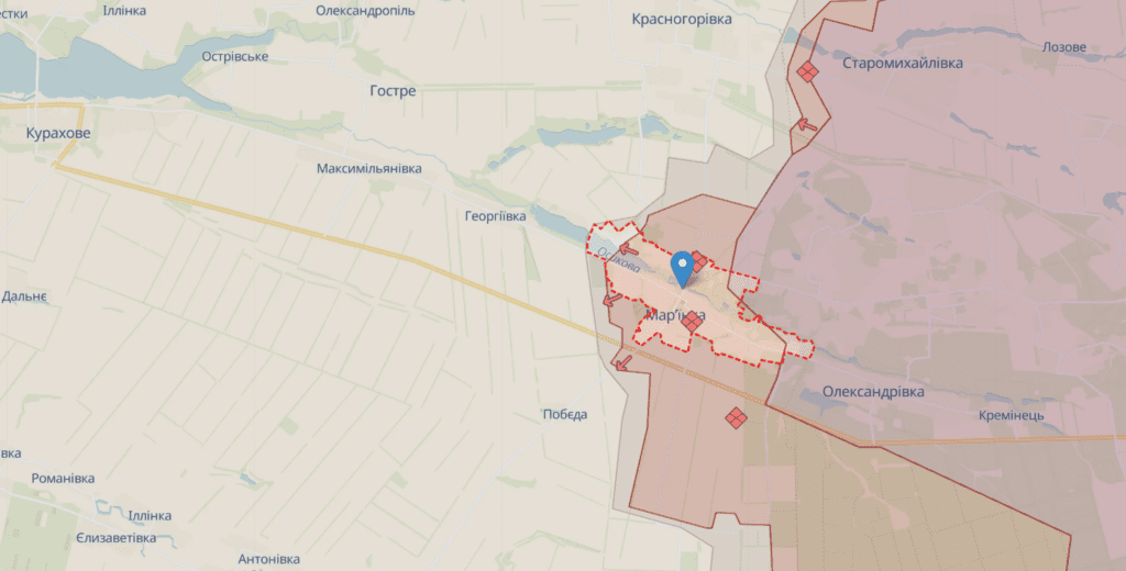 У Росії заявили про захоплення Мар’їнки. Українська сторона цієї інформації не підтверджує
