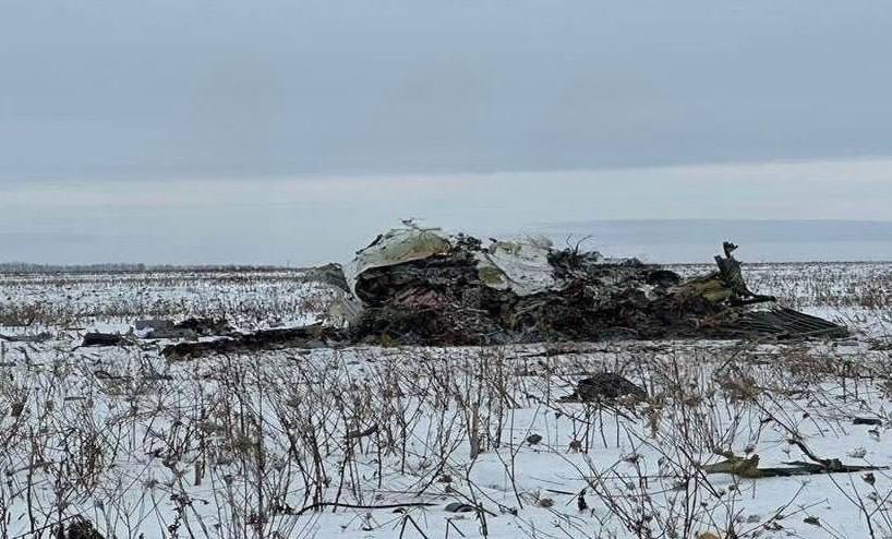 Падіння російського літака Іл-76 потрапило на відео