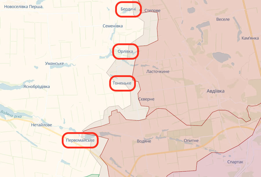 Окупанти активно наступають під Авдіївкою, за день ЗСУ відбили 18 атак противника