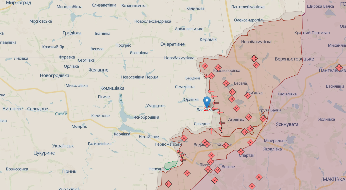 Після Авдіївки росіяни намагаються наступати на Латочкине