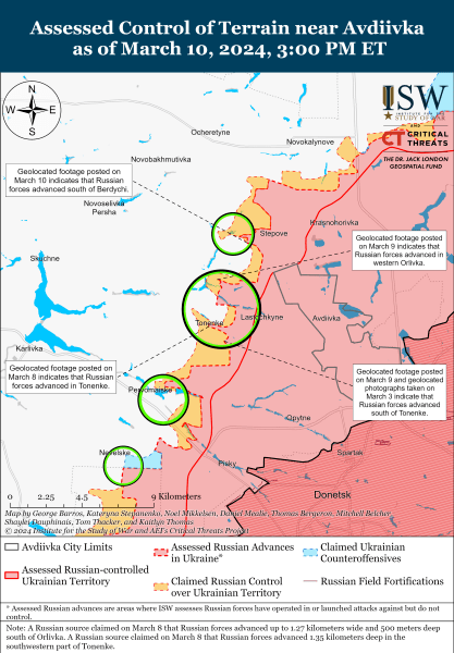 Окупанти просунулися в районі Орловки та Бердичів, — ISW