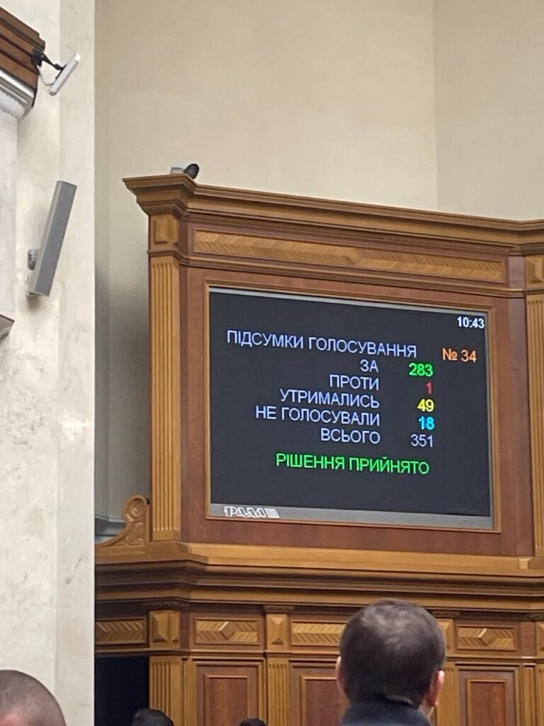 Верховна Рада схвалила в другому читанні законопроект про мобілізацію