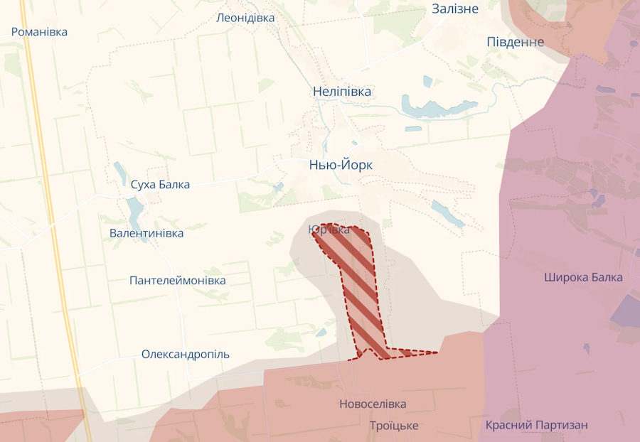 Окупанти просунулися майже на 4 кілометри південніше Нью-Йорка на Донеччині, — DeepState