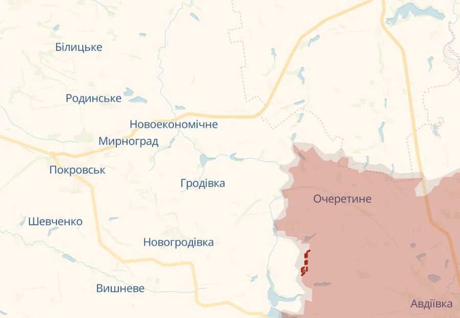 Росіяни захопили кілька позицій на Покровському напрямку. У DeepState показали оновлену мапу