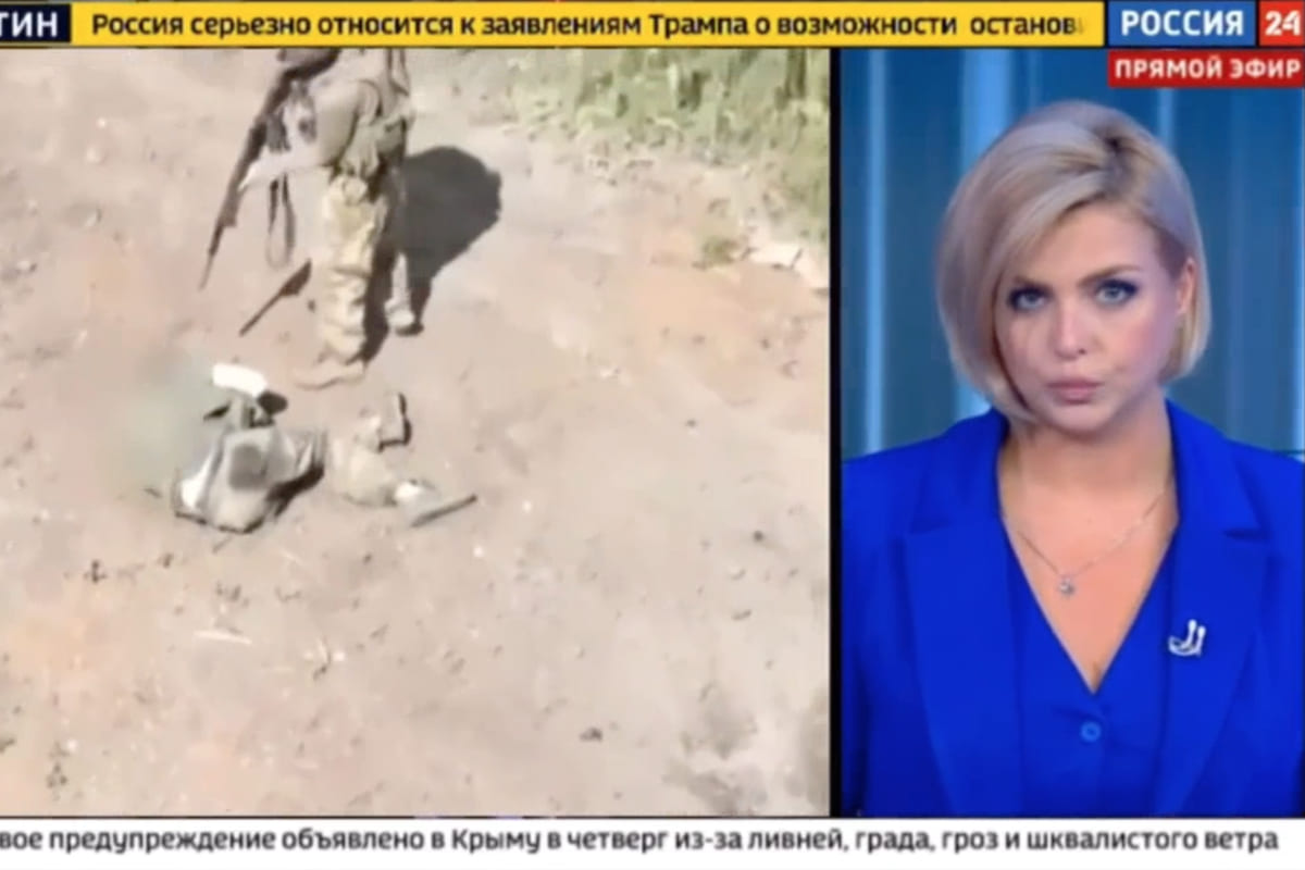 У Росії по телевізору показали, як солдат РФ добив свого пораненого товариша. Їх назвали українськими військовими