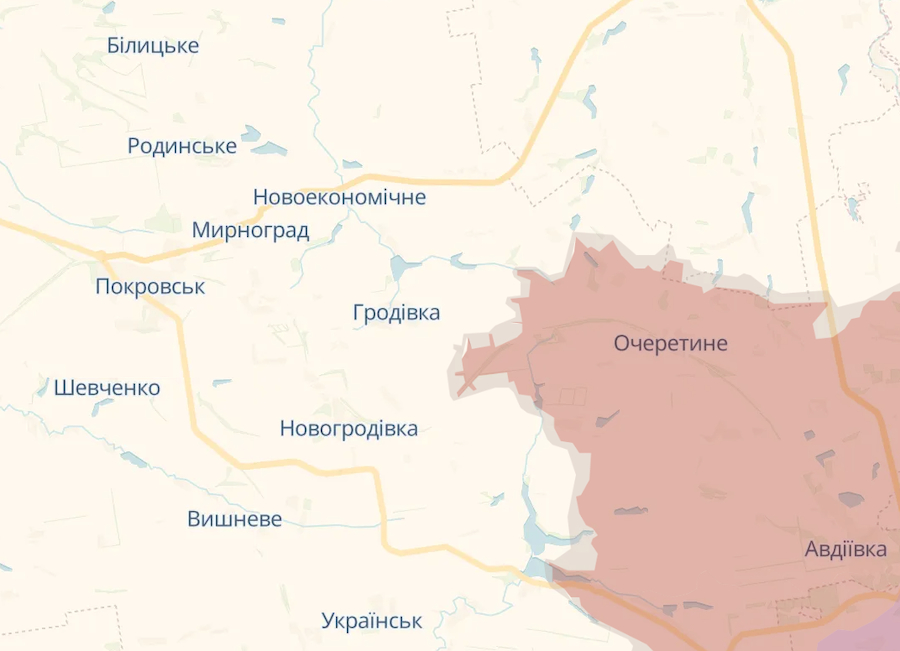Окупанти просунулися на трьох напрямках у Донецькій області. У DeepState показали оновлену карту