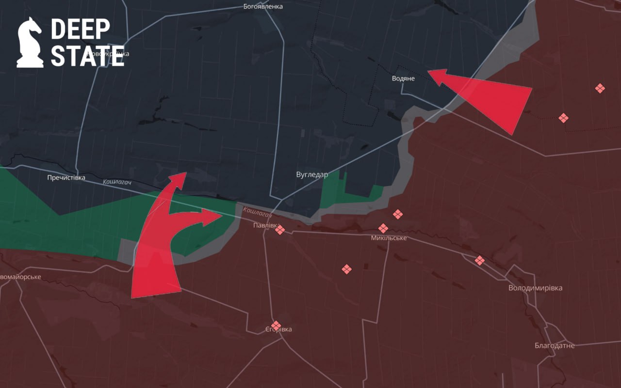 Росіяни намагаються взяти в кільце Вугледар. Deep State показав карту