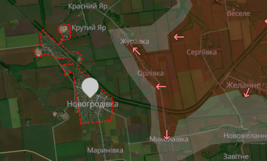 Ворог просунувся у Гродівці, Миколаївці та Північному на Донеччині. Оновлена мапа бойових дій