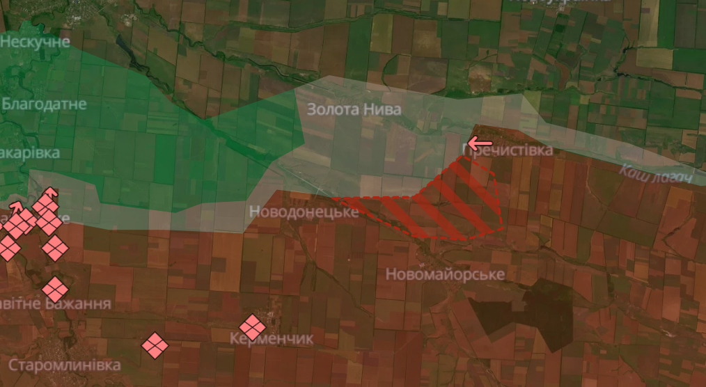 Окупанти просунулись біля трьох населених пунктів на Донеччині. Оновлена карта бойових дій