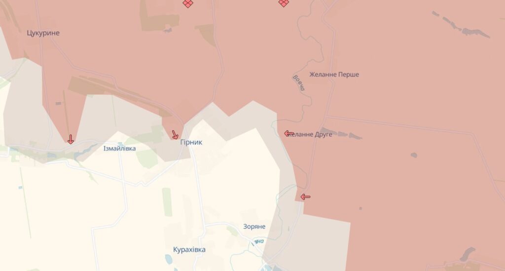 Росіяни окупували село Желанне Друге на Донеччині. Опубліковані карти