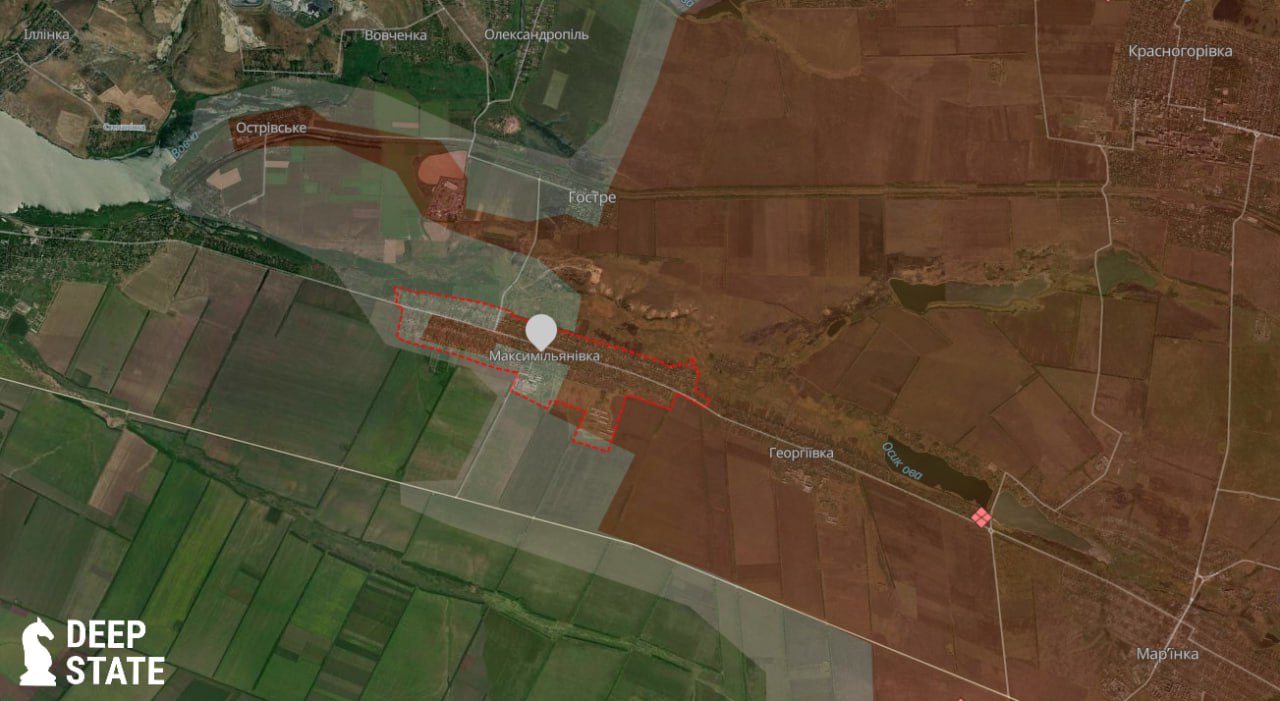 Російські окупанти намагаються захопити село на шляху до Курахового. Опубліковані карти DeepState