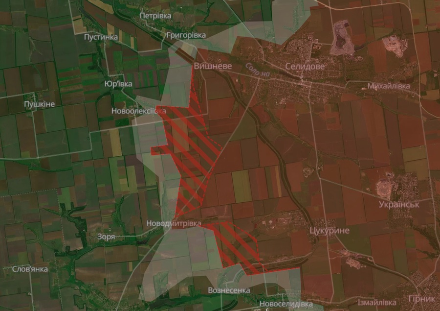 Центр Торецька та околиці Курахового. У DeepState показали просування окупантів на оновленій мапі