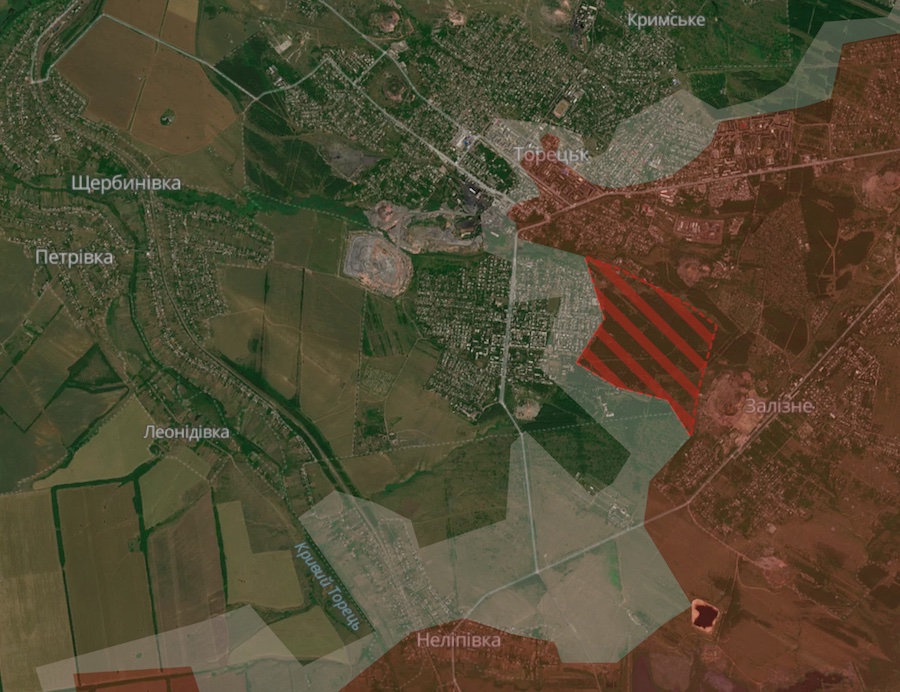 Окупанти просунулися в Торецьку та Кураховому, а також поблизу ще п’яти населених пунктів — DeepState