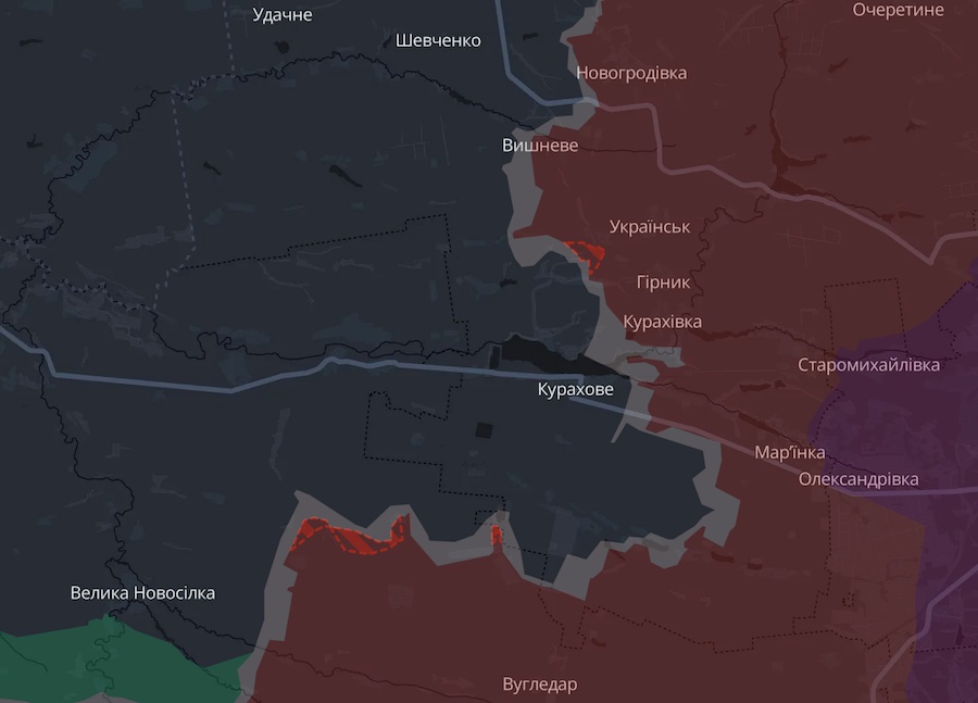 У DeepState заявили про просування росіян поблизу чотирьох населених пунктів на заході Донецької області